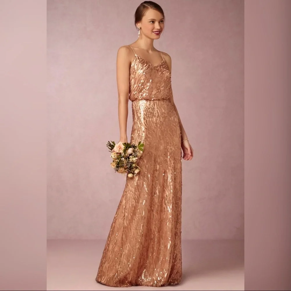 Donna Morgan | Dresses | Bhldn By Donna Morgan Courtney Rose Gold | Poshmark